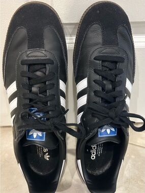 adidas Black and White Logo Low-Top Sneakers